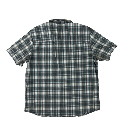 5.11 Tactical Men Blue Plaid Short Sleeve Snap Shirt Sz L‎ - Picture 7 of 7